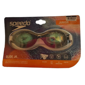 Speedo Swimming JR.‎ Glide Print Black Jade Goggles Ages Junior 6-14 NEW